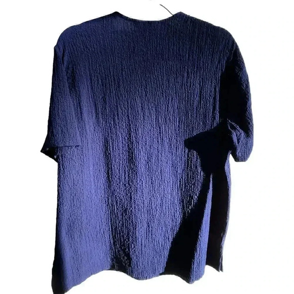 Cathy Daniel’s Women’s Elegant Navy Short Sleeve Embroidered Sequin Collar Large - Picture 2 of 6